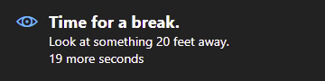 Break notification