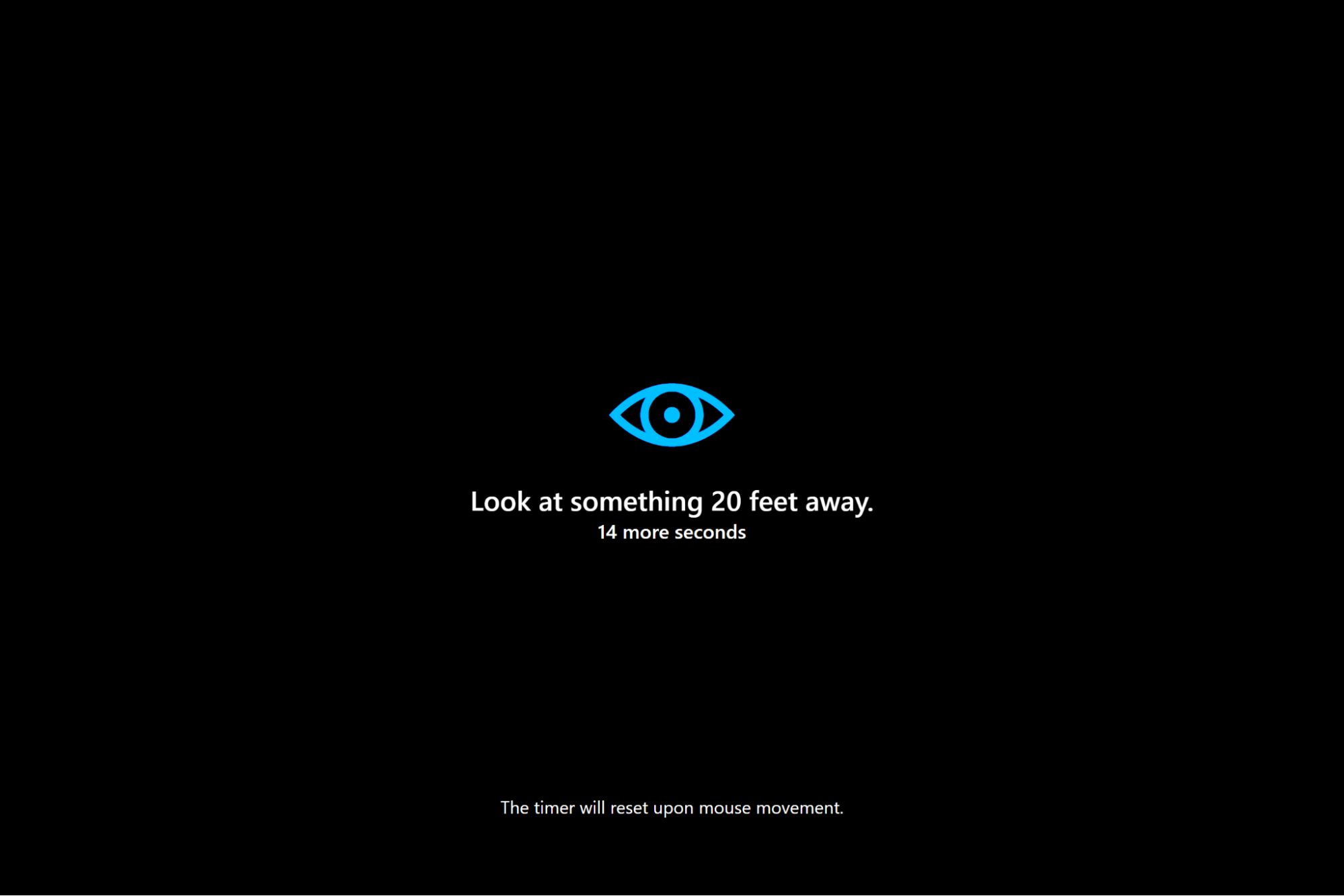 Fullscreen break notification
