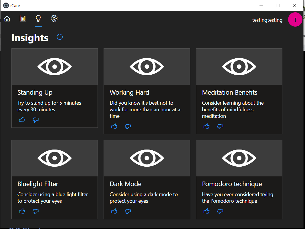 Insights screenshot